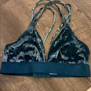 Teal velvet Victoria secret bralette